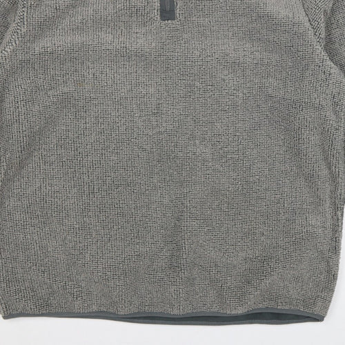 Ethic Storm Men’s Grey 2XL 1/4 Zip Fleece Pullover Sweatshirt