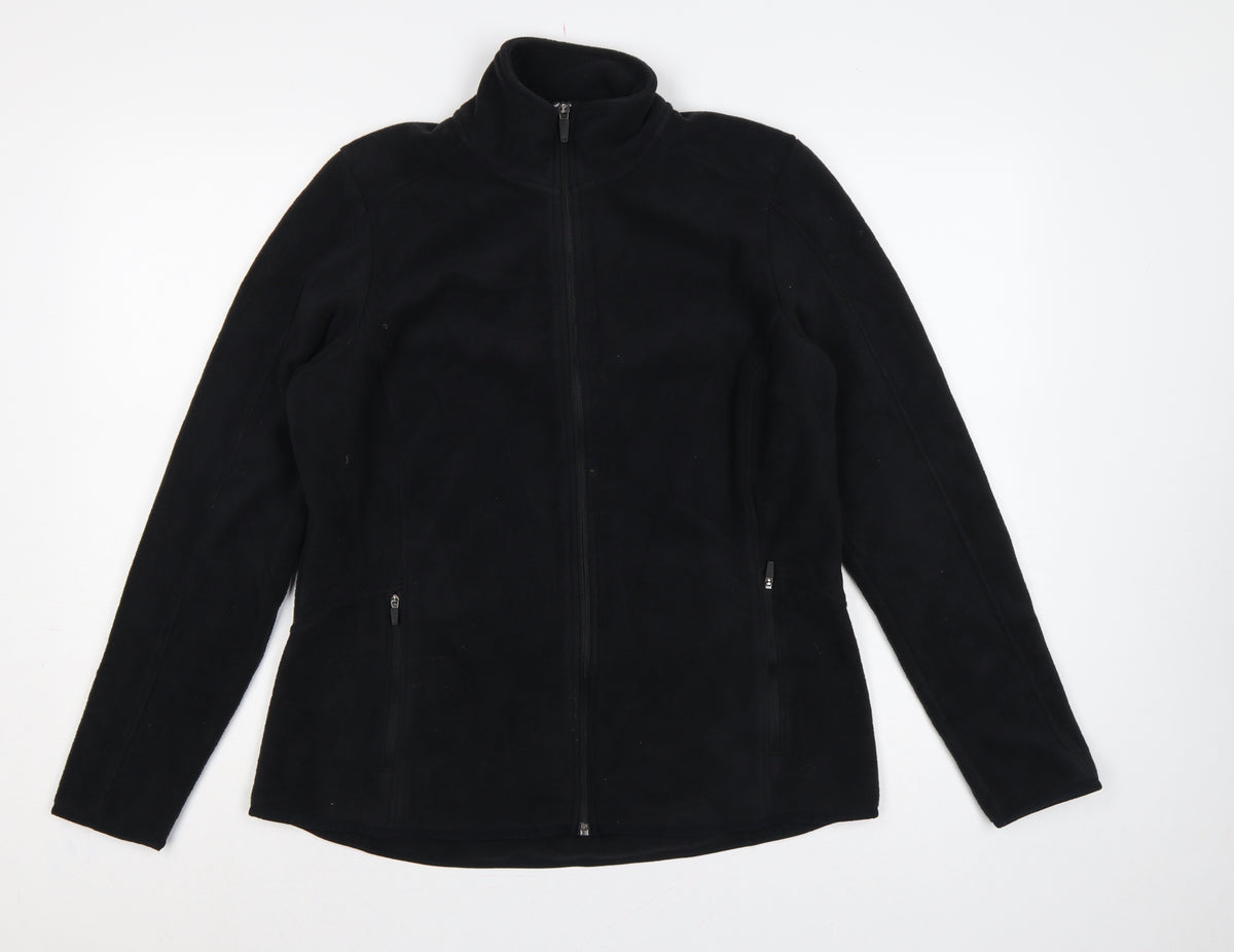 M&S Goodmove Women’s Black Size 14 Fleece Full Zip Jacket
