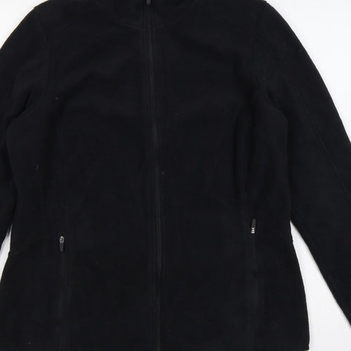 M&S Goodmove Women’s Black Size 14 Fleece Full Zip Jacket