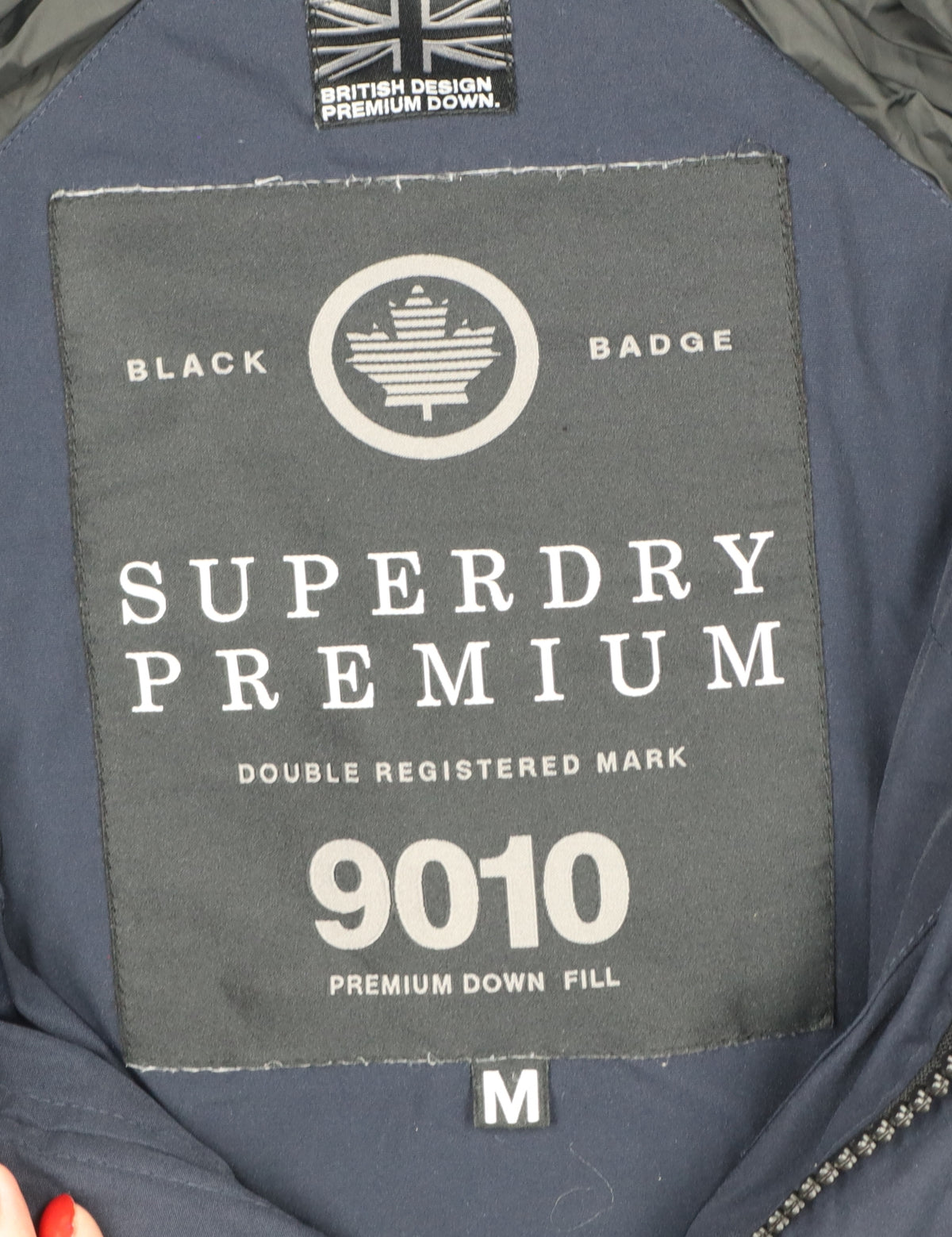 Superdry Men’s Navy M Premium 9010 Down Fur Hood Parka Jacket