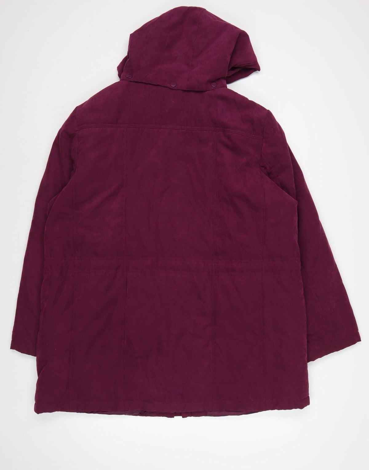 Bonmarché Women’s Purple Size 22 Hooded Parka Coat Insulated Mid-Length