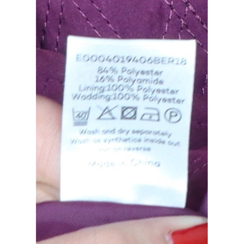 Bonmarché Women’s Purple Size 22 Hooded Parka Coat Insulated Mid-Length