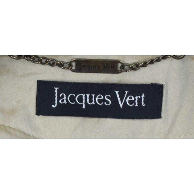 Jacques Vert Women Brown M Hooded Long Overcoat Lined Button Coat