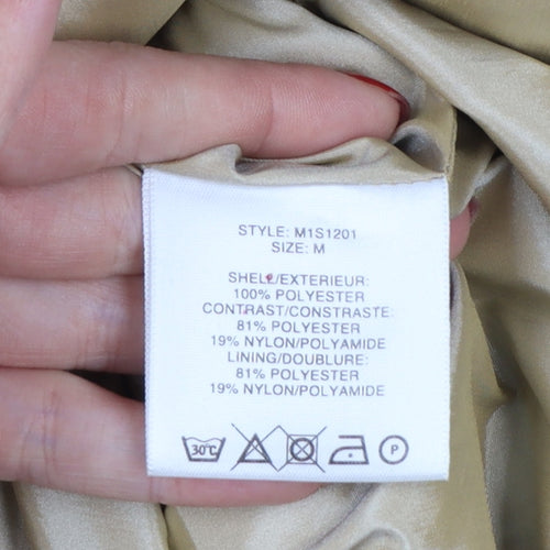 Jacques Vert Women Brown M Hooded Long Overcoat Lined Button Coat