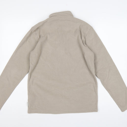 Quechua Boys Beige 14 Years Fleece 1/4 Zip High Neck Sweatshirt
