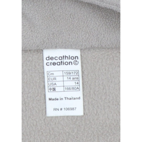 Quechua Boys Beige 14 Years Fleece 1/4 Zip High Neck Sweatshirt