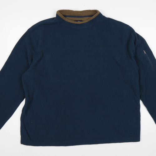 Peter Storm Men’s Blue Fleece Pullover Sweatshirt XL High Neck