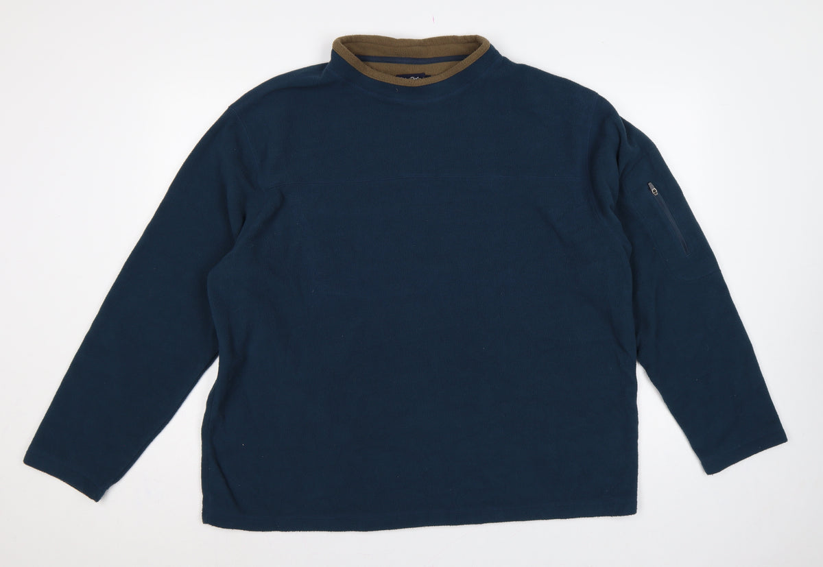 Peter Storm Men’s Blue Fleece Pullover Sweatshirt XL High Neck