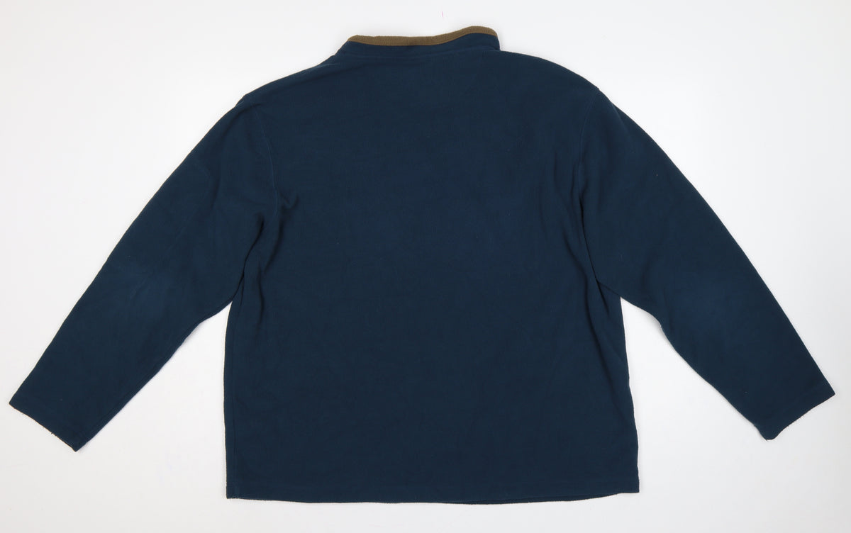 Peter Storm Men’s Blue Fleece Pullover Sweatshirt XL High Neck
