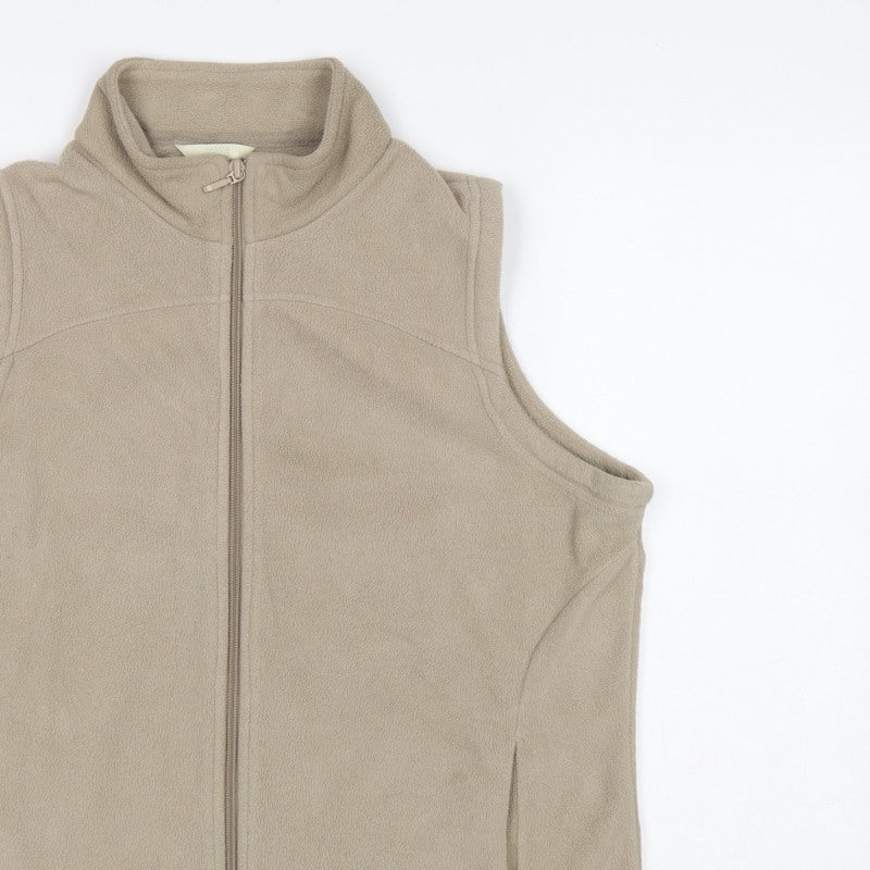 Marks & Spencer Women’s Beige UK 18 Fleece Zip Bodywarmer Waistcoat