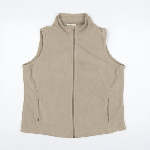 Marks & Spencer Women’s Beige UK 18 Fleece Zip Bodywarmer Waistcoat