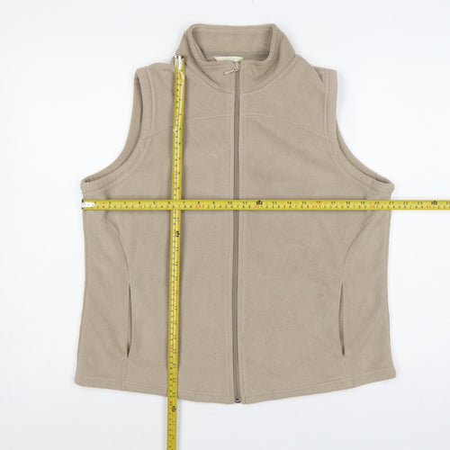 Marks & Spencer Women’s Beige UK 18 Fleece Zip Bodywarmer Waistcoat