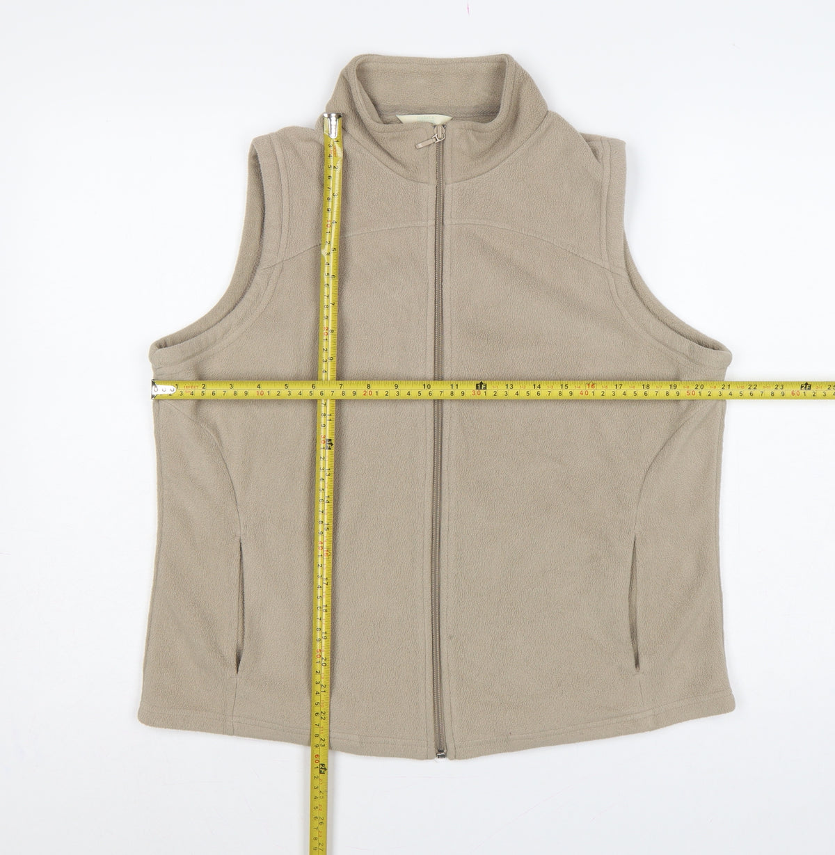 Marks & Spencer Women’s Beige UK 18 Fleece Zip Bodywarmer Waistcoat