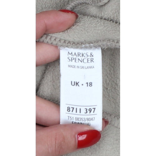 Marks & Spencer Women’s Beige UK 18 Fleece Zip Bodywarmer Waistcoat