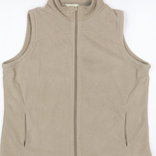 Marks & Spencer Women’s Beige UK 18 Fleece Zip Bodywarmer Waistcoat
