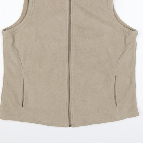 Marks & Spencer Women’s Beige UK 18 Fleece Zip Bodywarmer Waistcoat
