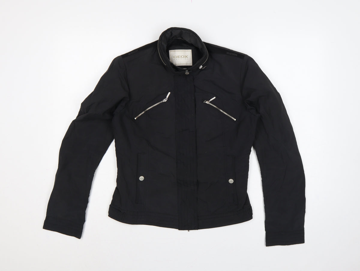 Geox Women’s Black UK 8 Short Full Zip Basic Jacket