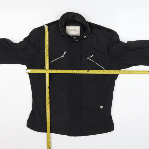 Geox Women’s Black UK 8 Short Full Zip Basic Jacket