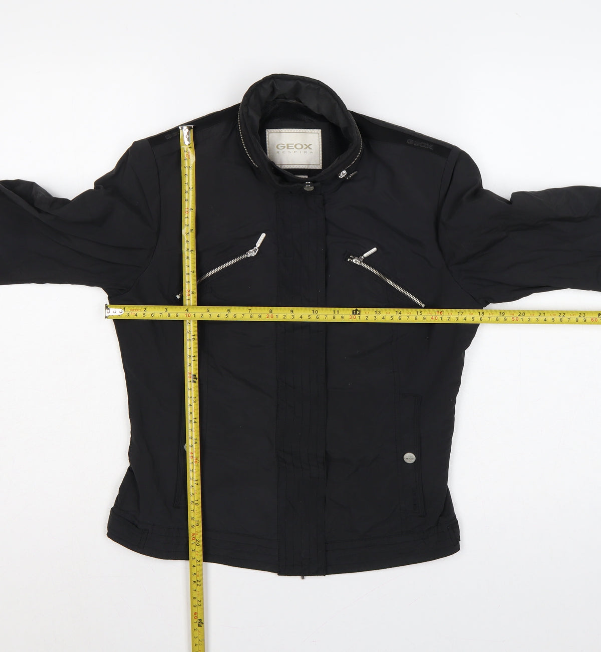 Geox Women’s Black UK 8 Short Full Zip Basic Jacket