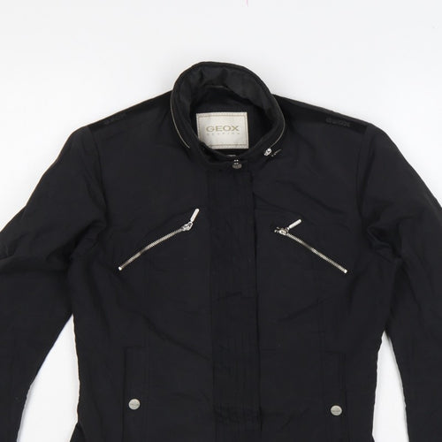 Geox Women’s Black UK 8 Short Full Zip Basic Jacket