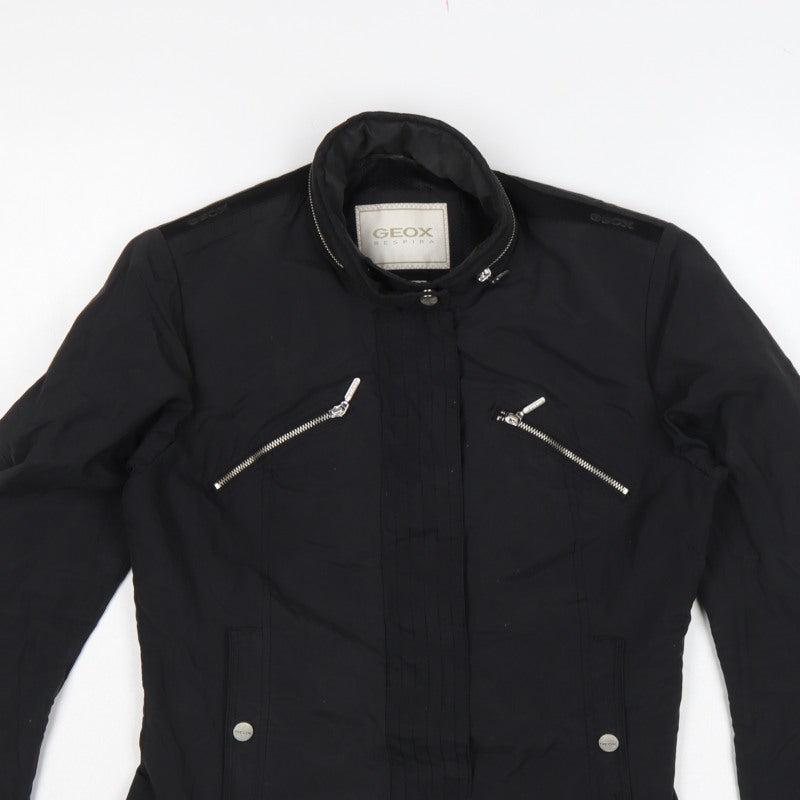 Geox Women’s Black UK 8 Short Full Zip Basic Jacket