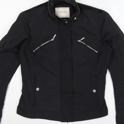 Geox Women’s Black UK 8 Short Full Zip Basic Jacket