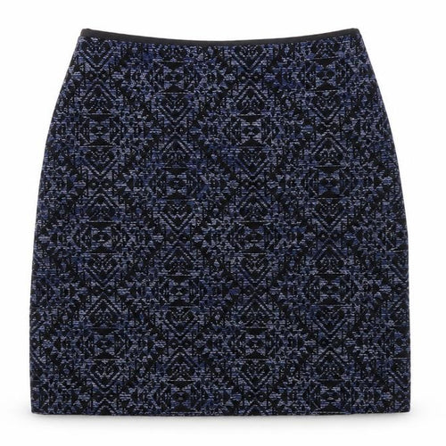 Marks and Spencer Women Blue Geometric Pencil Skirt UK 14 Knee Length