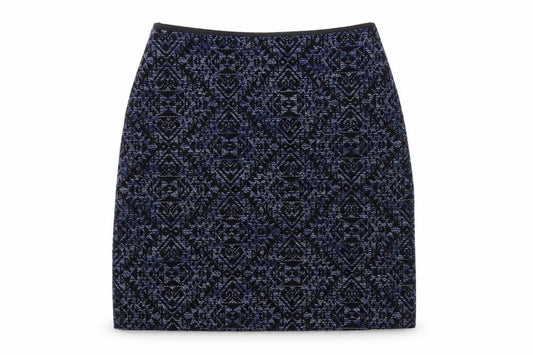 Marks and Spencer Women Blue Geometric Pencil Skirt UK 14 Knee Length