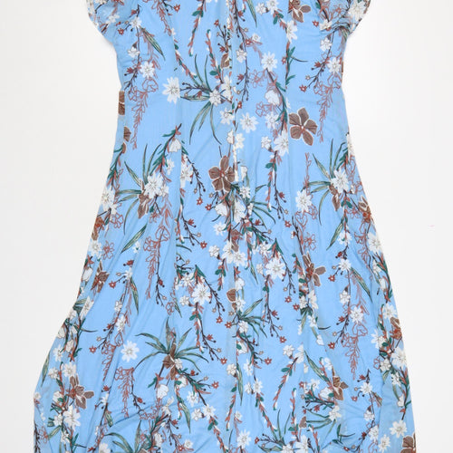Jolie Moi Women Blue Floral Fit & Flare Midi Dress Size 16
