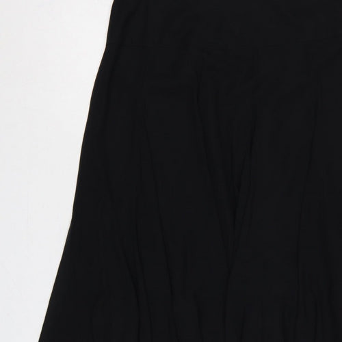Coast Women Black Size 14 Flared Long Chiffon Lined Formal Skirt