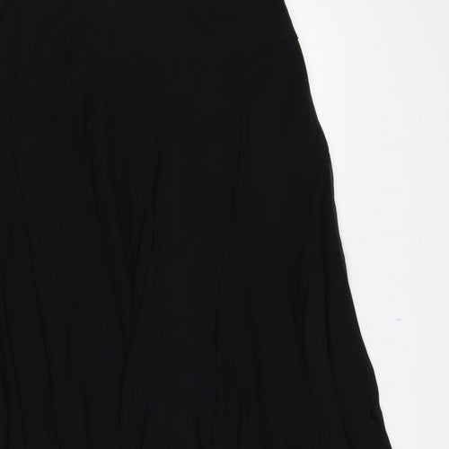 Coast Women Black Size 14 Flared Long Chiffon Lined Formal Skirt