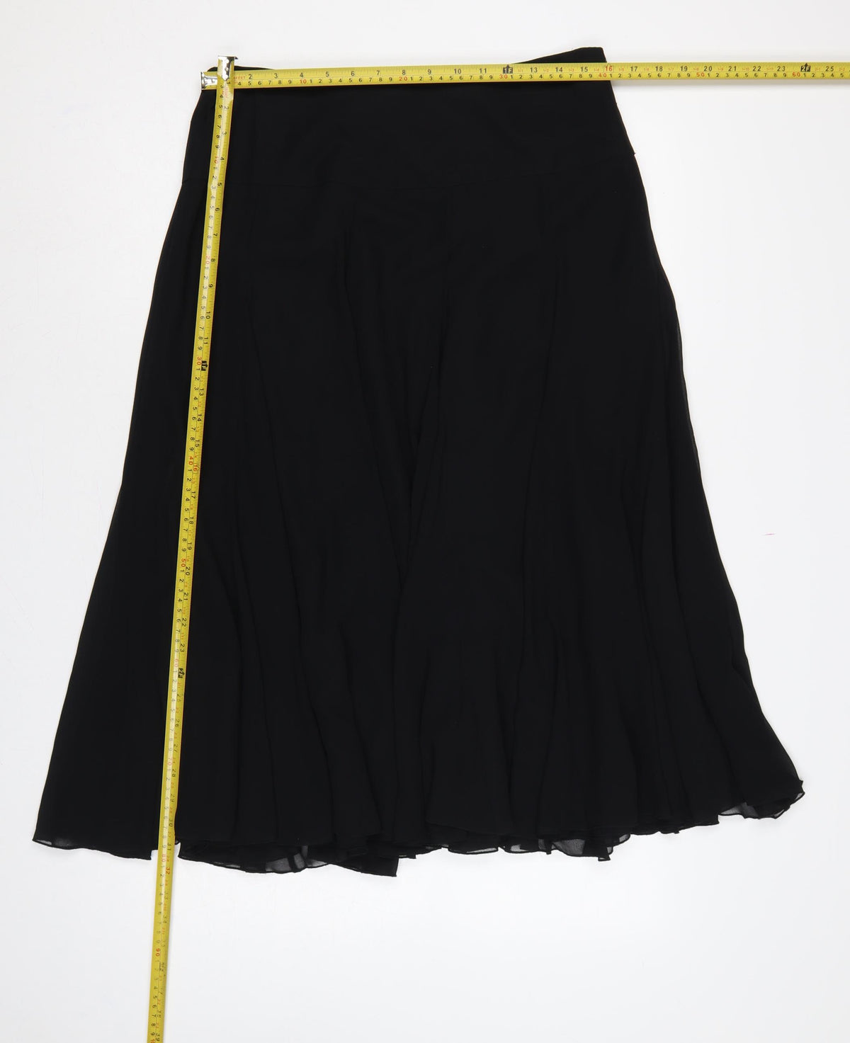 Coast Women Black Size 14 Flared Long Chiffon Lined Formal Skirt