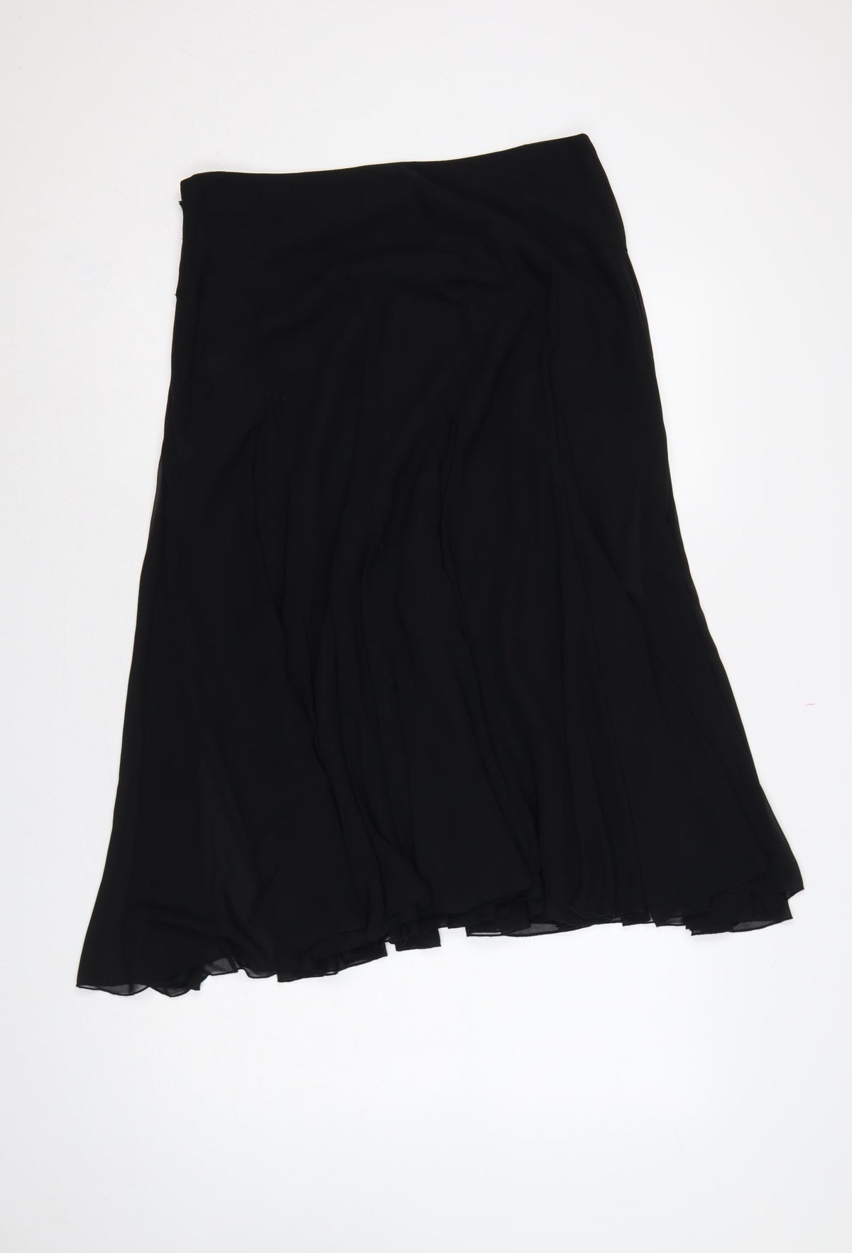 Coast Women Black Size 14 Flared Long Chiffon Lined Formal Skirt