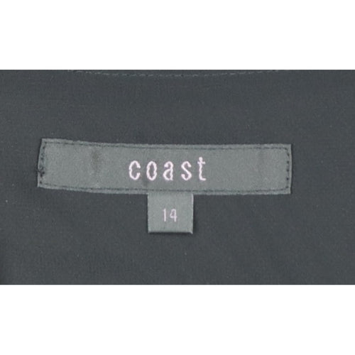 Coast Women Black Size 14 Flared Long Chiffon Lined Formal Skirt