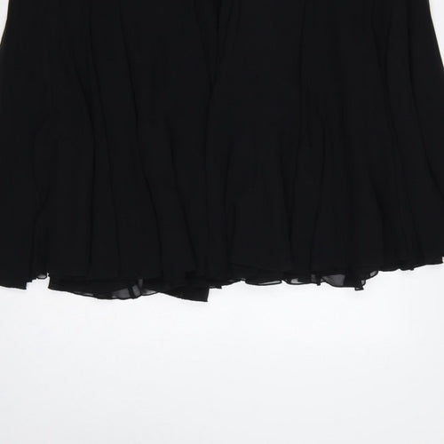 Coast Women Black Size 14 Flared Long Chiffon Lined Formal Skirt