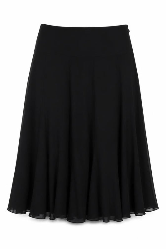 Coast Women Black Size 14 Flared Long Chiffon Lined Formal Skirt