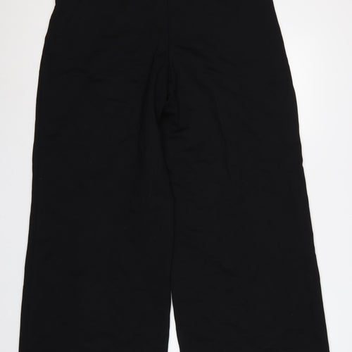 Next Women Black UK 16L Tall Wide-Leg Stretch Dress Trousers