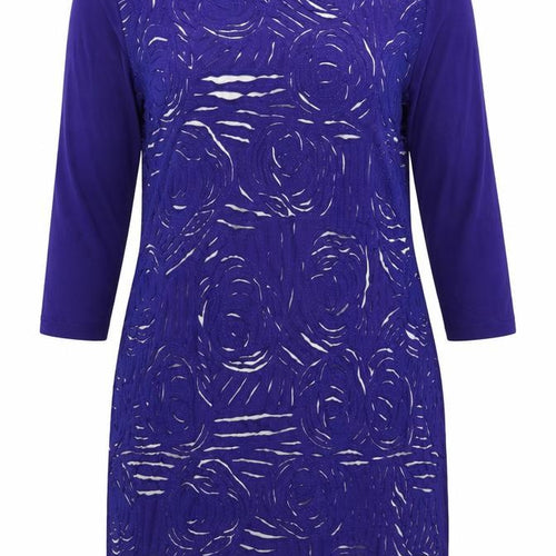 Phase Eight Women Purple UK 16 Knee Length Shift Floral 3/4 Sleeve Dress