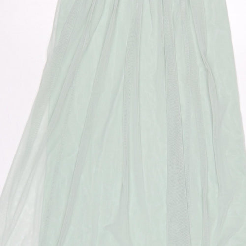 Monsoon Women’s Green UK 10 Beaded Sequin Chiffon Maxi Dress