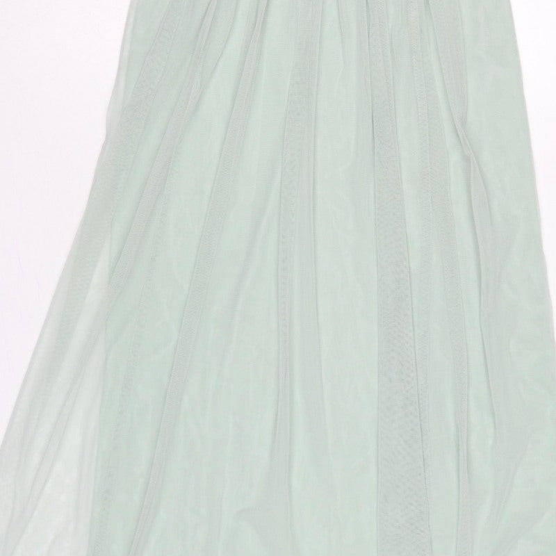 Monsoon Women’s Green UK 10 Beaded Sequin Chiffon Maxi Dress