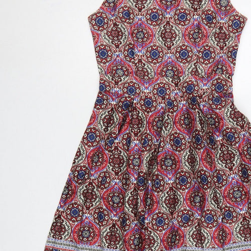 Apricot Women Multicoloured UK 10 Fit & Flare Midi Paisley Dress