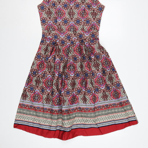 Apricot Women Multicoloured UK 10 Fit & Flare Midi Paisley Dress