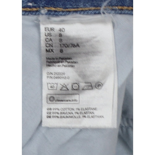 H&M Divided Women Blue UK 12 High Rise Distressed Denim Cut-Off Shorts