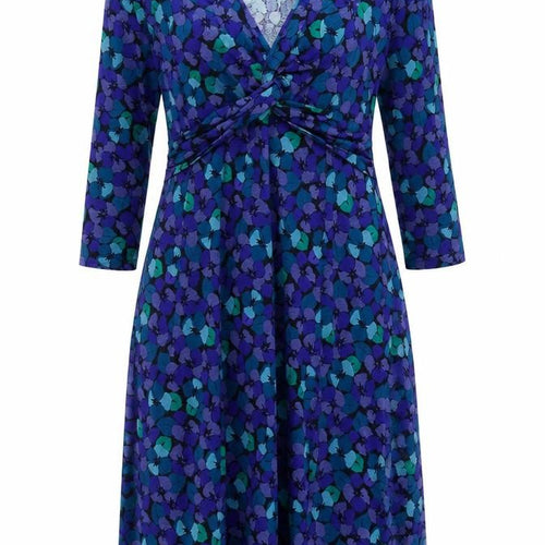 East Women’s Multicoloured Floral Wrap Dress Size 18 V-Neck Jersey
