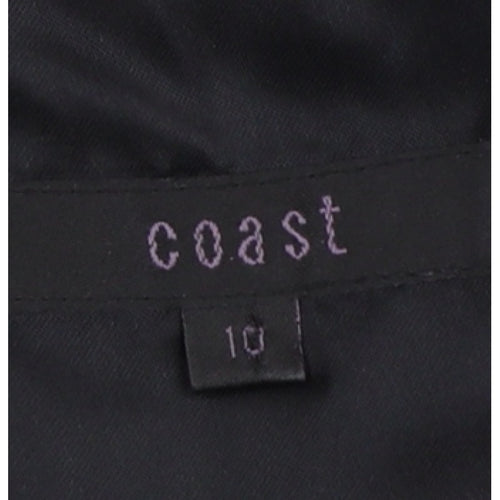 Coast Women Black UK 10 One Shoulder Ruffle Long Maxi Occasion Dress
