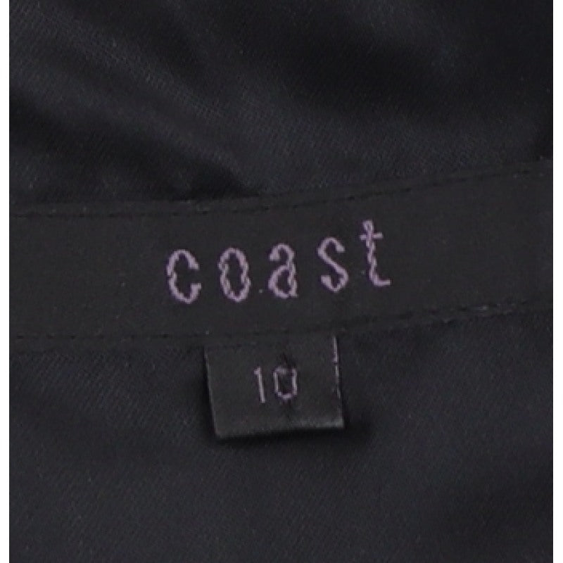 Coast Women Black UK 10 One Shoulder Ruffle Long Maxi Occasion Dress