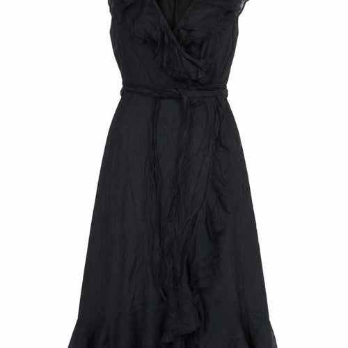 Coast Women Black UK 10 One Shoulder Ruffle Long Maxi Occasion Dress