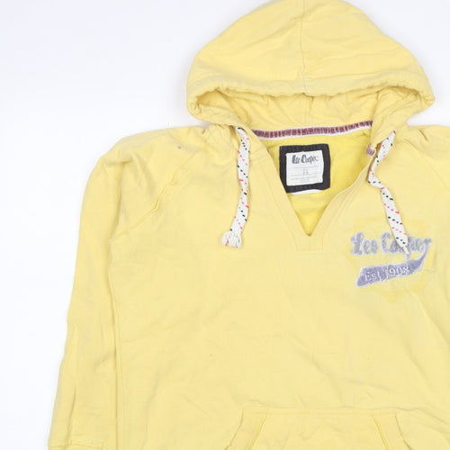 Lee Cooper Women’s Yellow Size 12 Pullover Hoodie Logo Pocket
