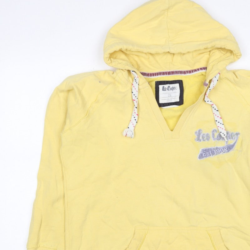 Lee Cooper Women’s Yellow Size 12 Pullover Hoodie Logo Pocket