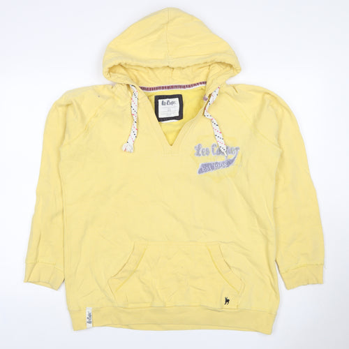 Lee Cooper Women’s Yellow Size 12 Pullover Hoodie Logo Pocket